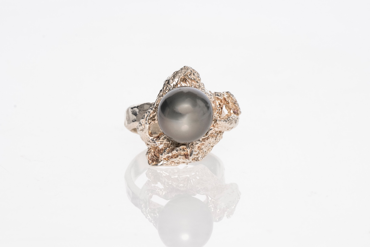 Anello "Torchon con Perla Tahiti "