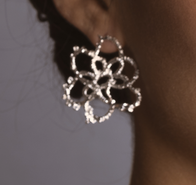 'Lacework Blossom' Handcrafted Lace Earrings