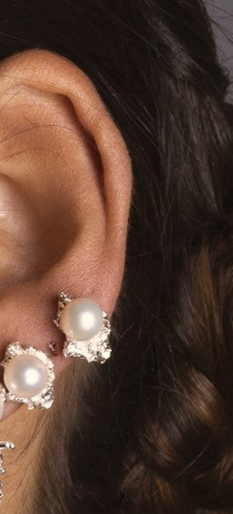 'Corrasi' Pearls and Rocks Earrings