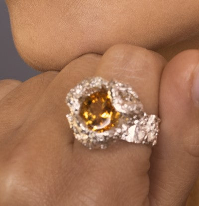 'Soft Tangle' with Imperial Topaz Ring